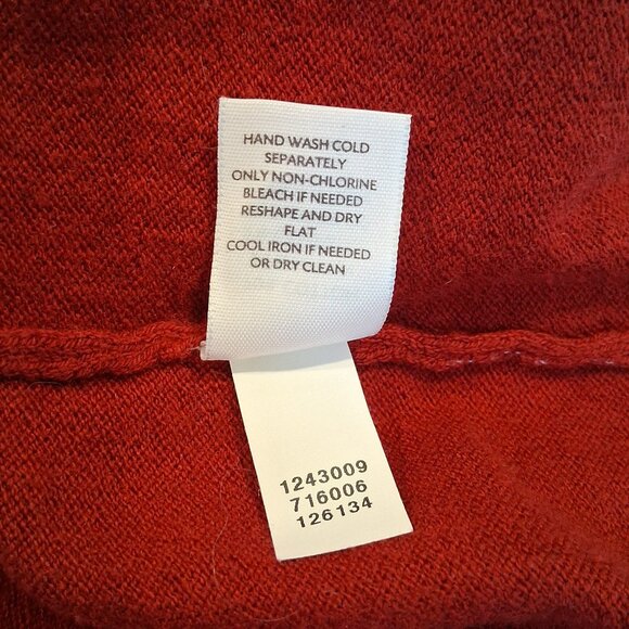 J.Jill Dark Red Floral Cashmere Blend Cardigan Women's Size M - Picture 10 of 15